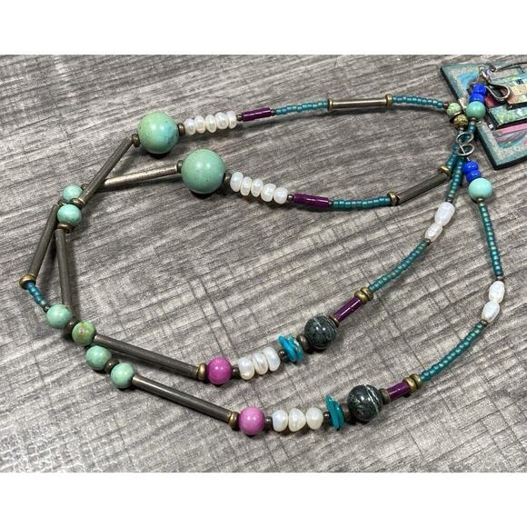 Artisan Handcrafted Lauren Pollaro Sterling Silver Mixed Media York Maine Art - Picture 9 of 10